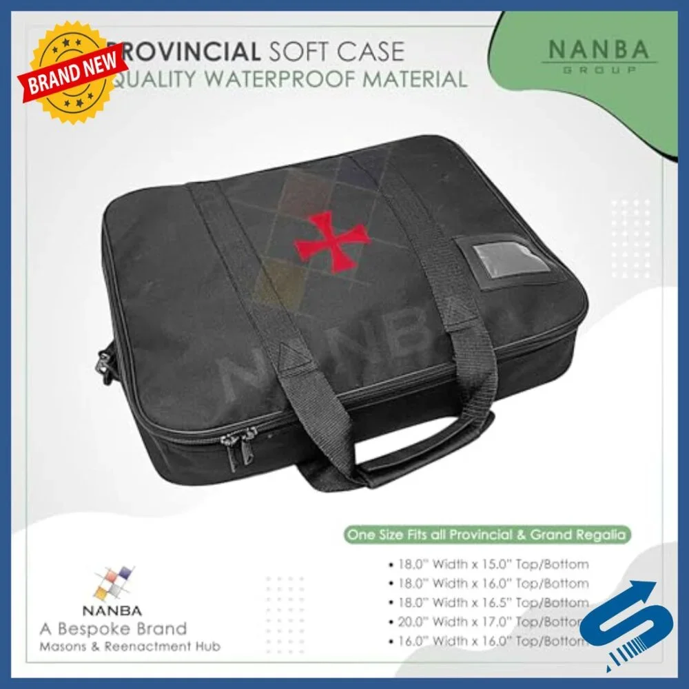 Masonic Apron Case Set with Shoulder Strap for Regalia Storage